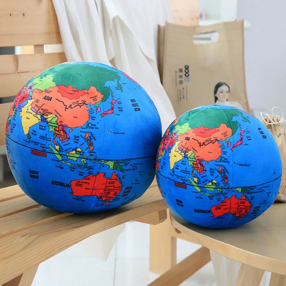 

Children plush toy globe map pillow kids baby stuffed toy intelligence toy
