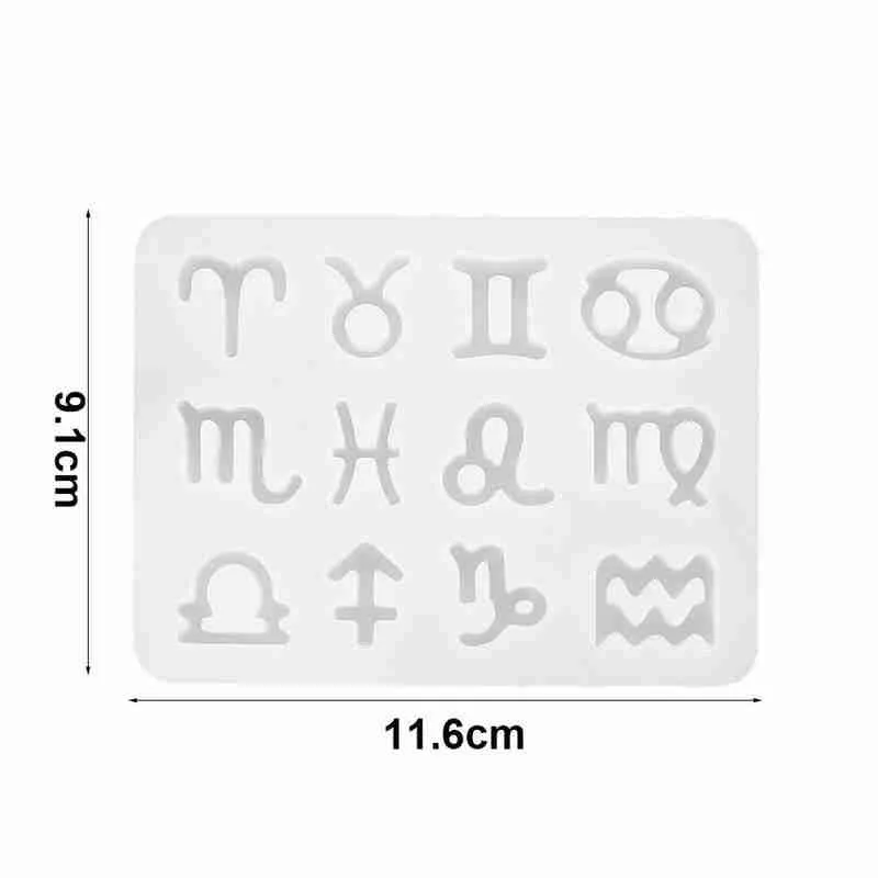 

12 Horoscopes Silicone Casting Molds Jewelry Tools For DIY Resin Horoscopes Pendants Keychain UV Epoxy Art Craft Handmade Making