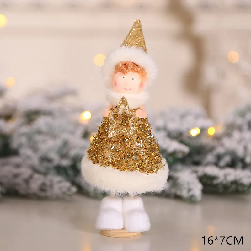 F2 Новогодняя Коллекция года, Рождественские куклы Noel Angel для мальчиков и девочек, Рождественские елочные украшения, Navidad Natal, рождественские украшения для дома, подарок для детей - Цвет: F2