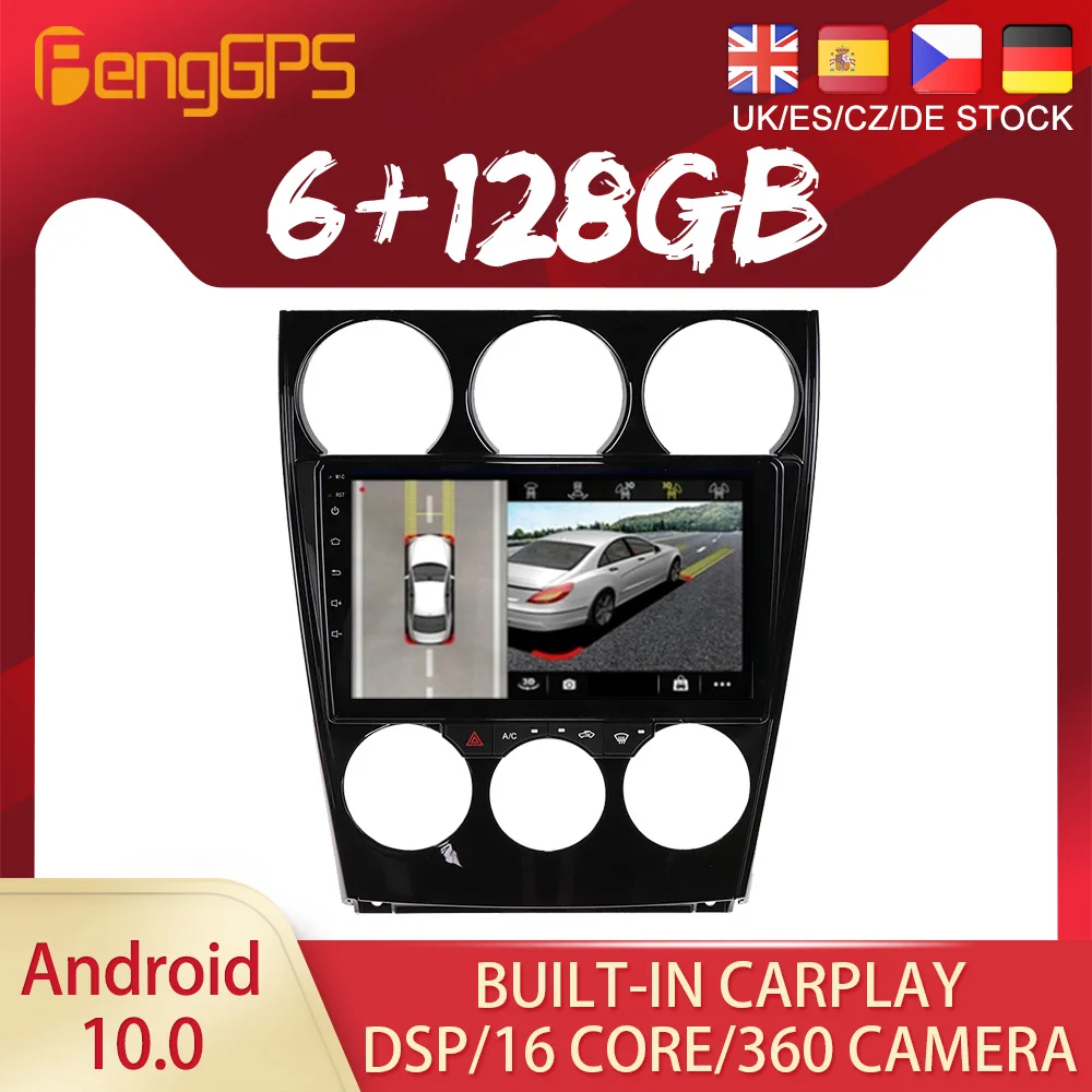 

128G For Mazda 6 2 GH 2007 2008 2009 - 2012 Car Radio Multimedia Video Player Navigation GPS Android 10.0 No 2 din 2 din dvd