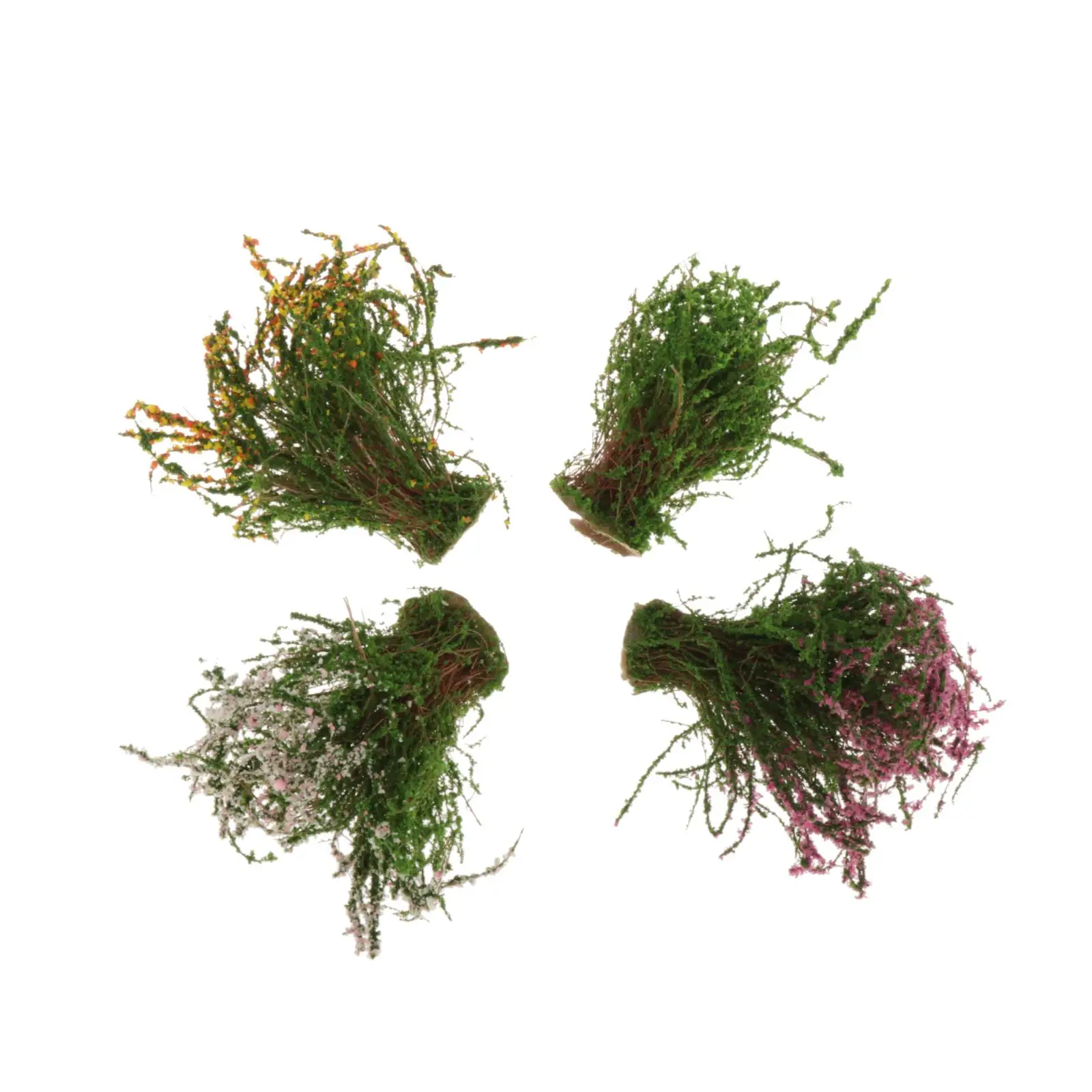 4 статические цветы самоклеющиеся миниатюрные Цветочные железнодорожные