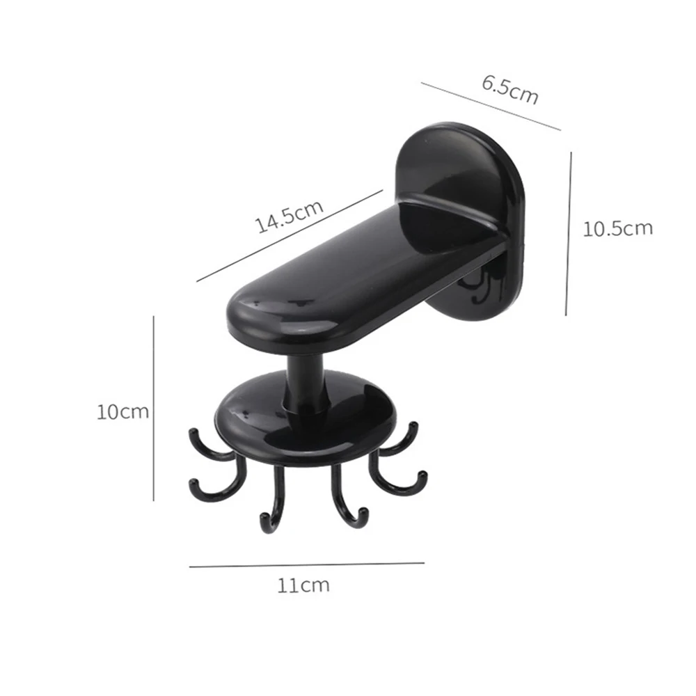 

Punch-free Wall Storage Adhesive Shelf Kitchen Gadgets Rotating Rack Hanger Accessories