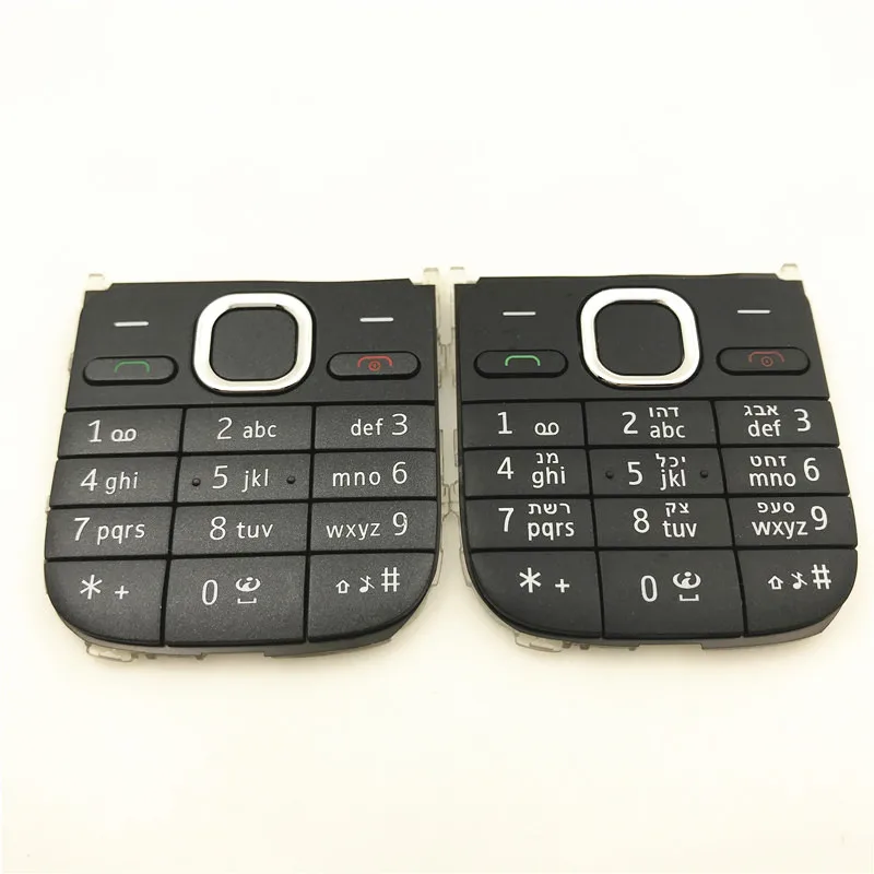 

For Nokia C2 C2-01 Mobile Phone Keypad Black/Gold English and Hebrew Keypad Repair Parts