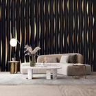 Современная Минималистичная фотофреска с подсветкой, роскошная решетка из массива дерева, фон для спальни, дивана, настенное украшение, картина, пользовательские обои