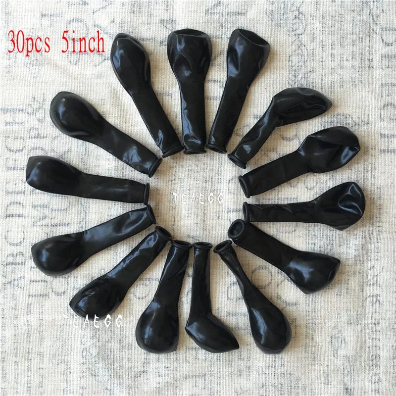 5/18/36 inch White Wedding Balloons Latex Round Mini Black White Balloon Arch Decoration Party Balloon Supplies Globos Backdrop - Цвет: 30pcs 5inch black