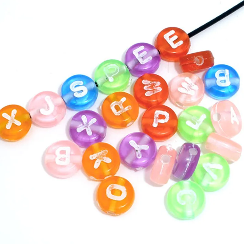 DoreenBeads акриловые разделительные бусины плоские круглые в случайном порядке