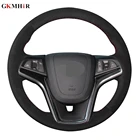 Ручное шитье DIY черная замша чехол рулевого колеса автомобиля для Chevrolet Malibu 2011-2018 вольт Camaro 2011-2015 Aveo 2016-2018