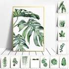 Алмазная живопись в стиле navia, Набор для вышивки стразами с тропическим растением 5d, постер с зелеными листьями, набор для домашнего декора на стену