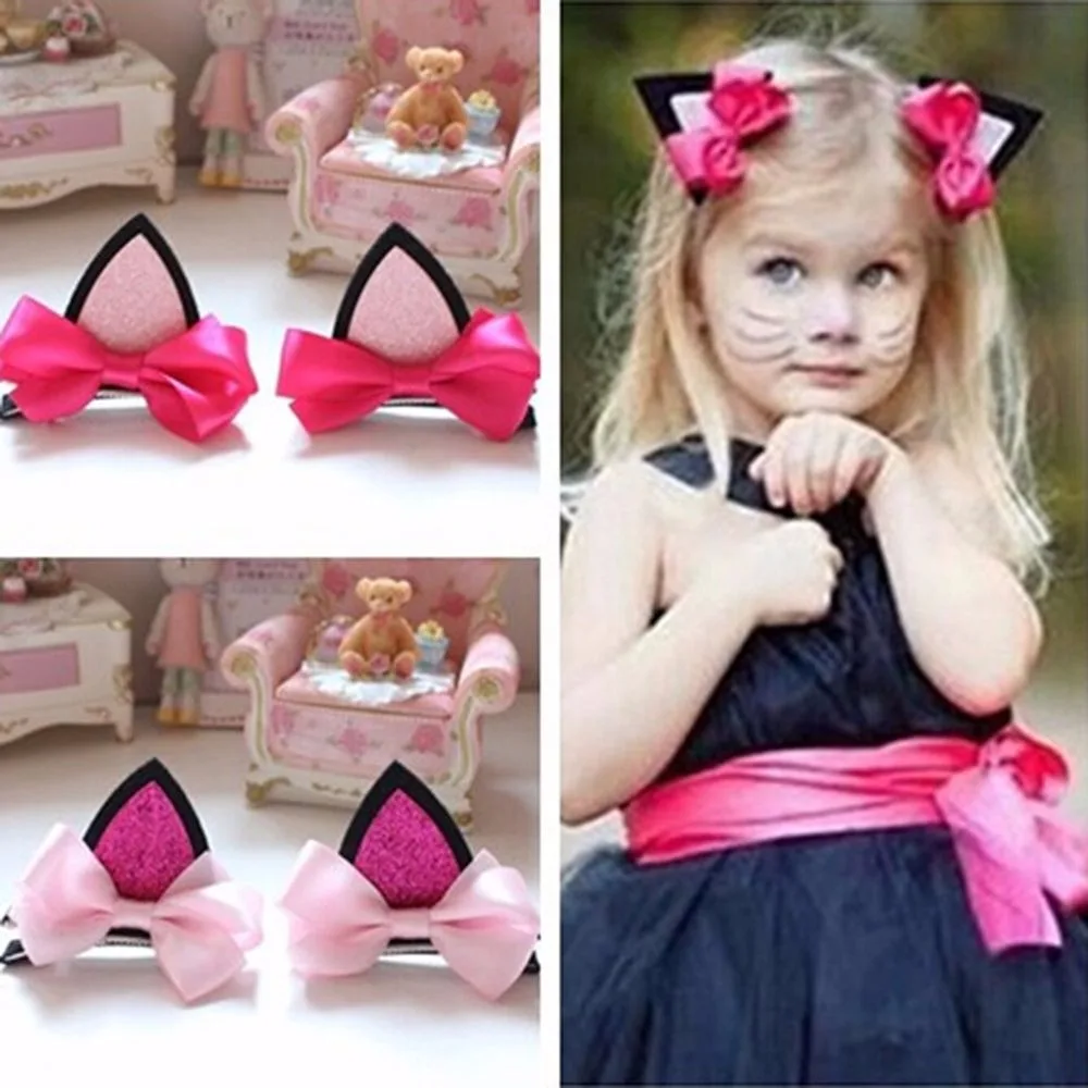 Детские заколки для волос с бантом в виде кота| |