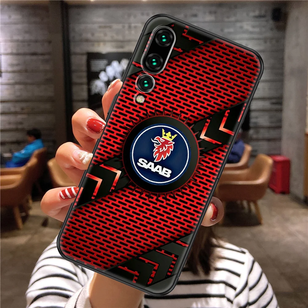 

saab truck logo scaniaes Phone case For Huawei P Mate P10 P20 P30 P40 10 20 Smart Z Pro Lite 2019 black painting cell cover