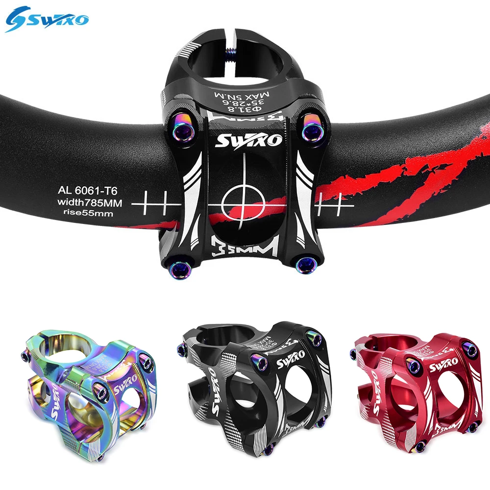 

SWTXO MTB Stem Full CNC Machined Ultralight 0 Degree Aluminum Alloy Bicycle Handlebar Stem for MTB Mountain Bike