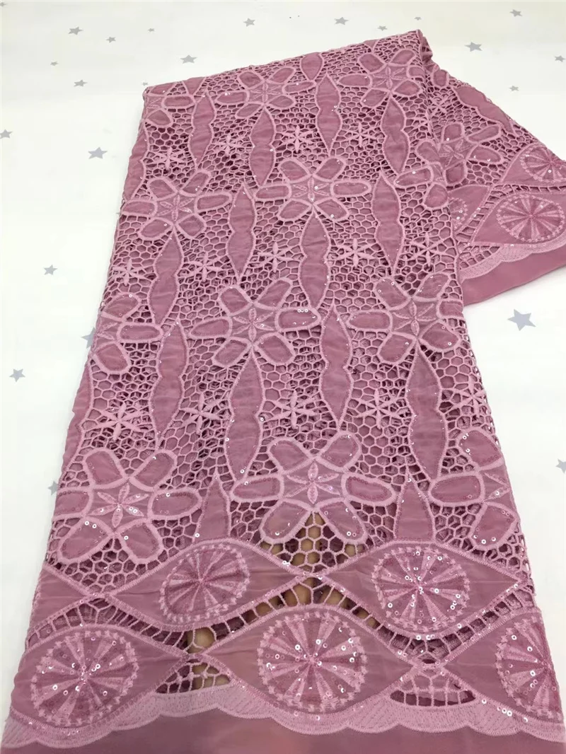 

PGC African Sequins Chiffon Lace Fabric Nigerian Lace Fabric 2021 High Quality French Water Soluble Lace For Wedding NI5161-3