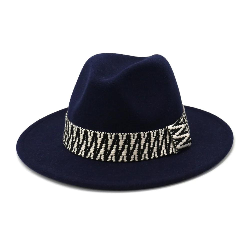 

ZLD Winter fashion casual ladies British classic jazz men hat new big brim caps flat cap retro trend women party hat fedoras hat