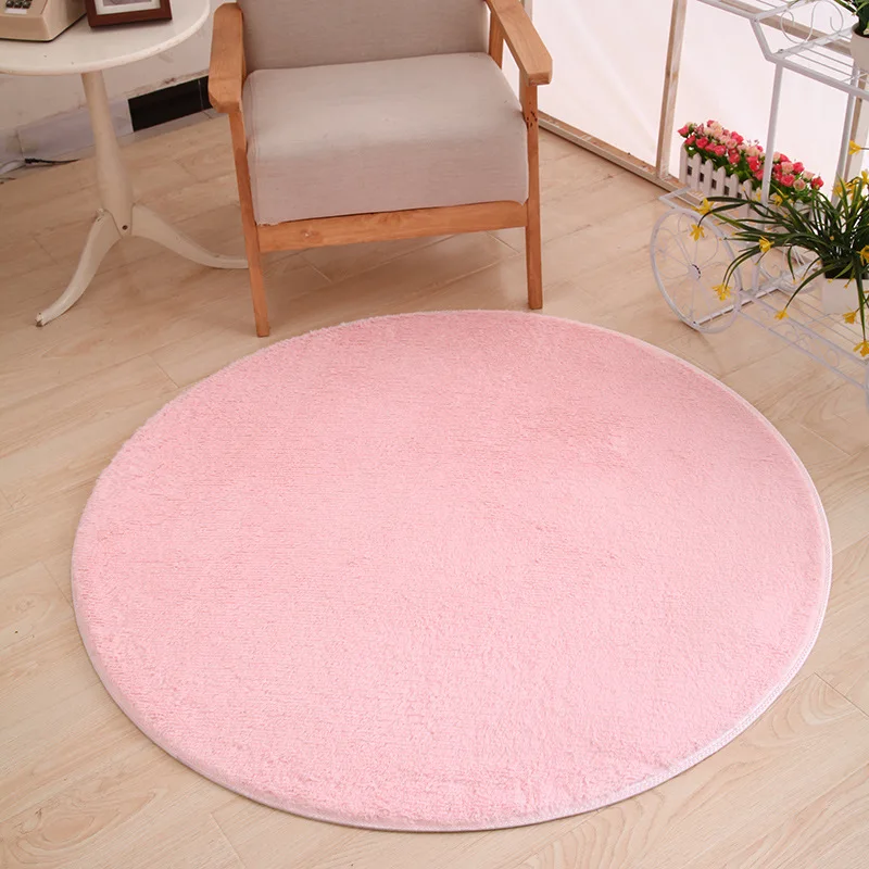 120x120 см круглые плюшевые ковры мягкий ковер для гостиной спальни напольный