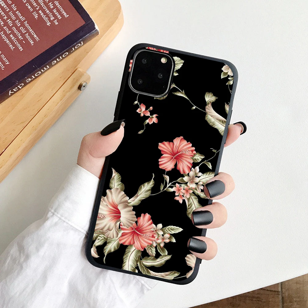 03 3D Рельефный цветок изысканный чехол s для Apple iPhone 8 7 Plus X ТПУ силиконовый мягкий чехол для iPhone 6S 5S SE XS 11Pro Max XR - Цвет: 03