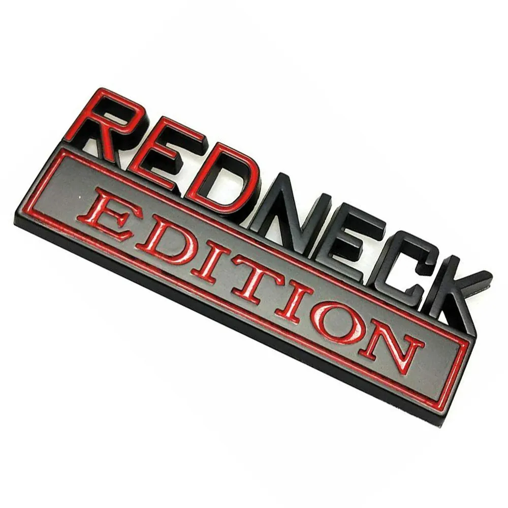 

Truck Car Emblems Sticker Van Zinc Alloy Car Caravan RED NECK EDITION Trailer 3D