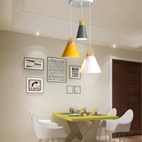 nordic led pendant lights minimalist single head solid wood hanging lamp for bedside living room decoration macaron pendant lamp