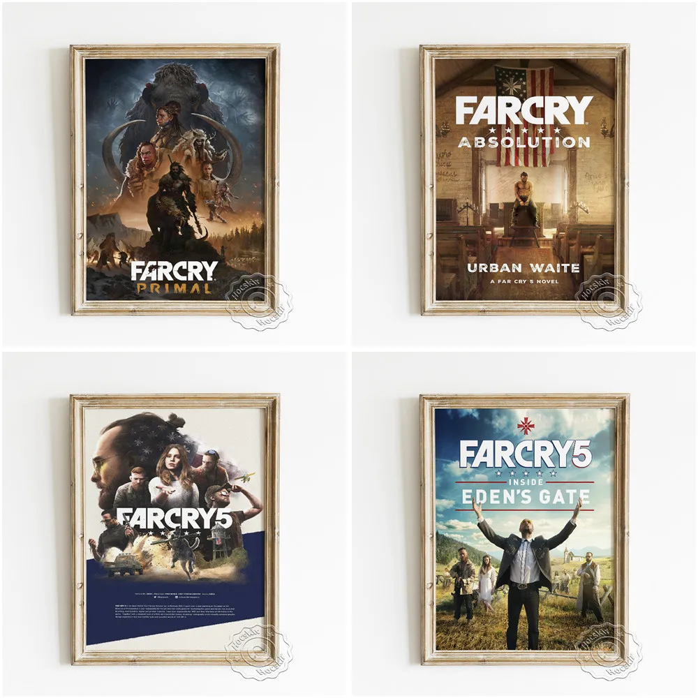 

First Person Shooter Video Game Far Cry Poster, Action Adventure Publicity Art Prints, Game Player Fans Collection Wall Picture