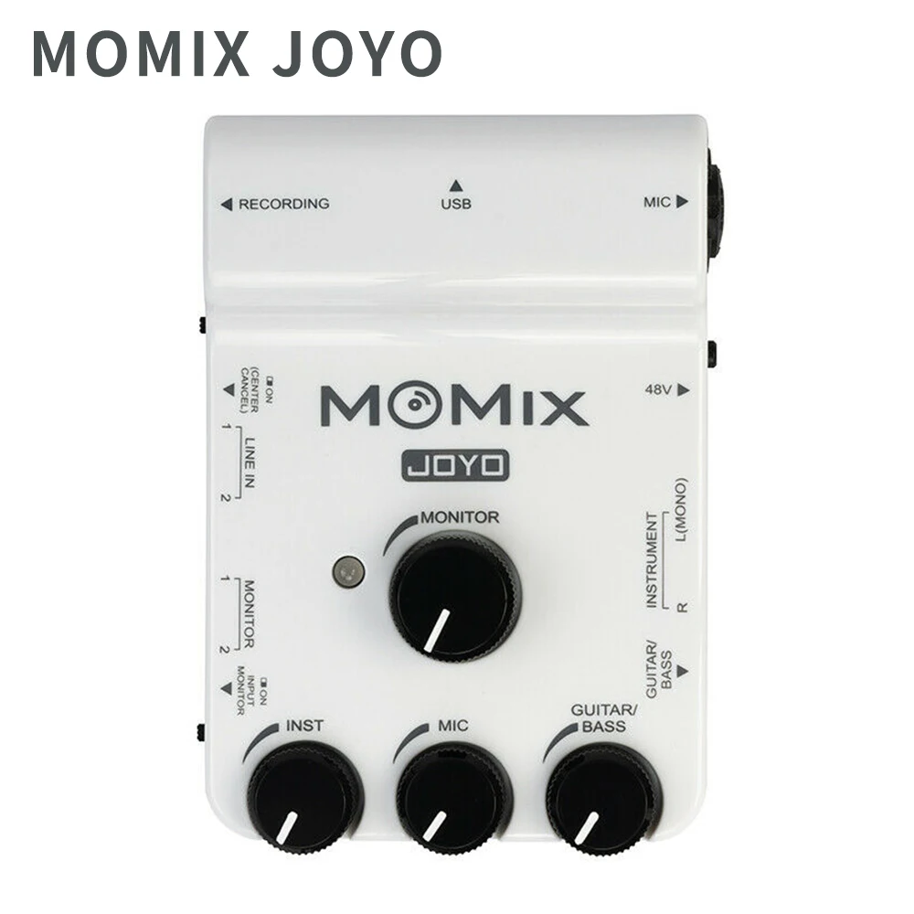 Карманный аудио микшер JOYO MOMIX с питанием от USB для записи телефона и прямой