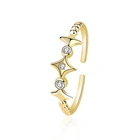 Женское кольцо со звездой из серебра S925 пробы, модное индивидуальное изысканное дизайнерское кольцо на указательный палец, Подарок на годовщину