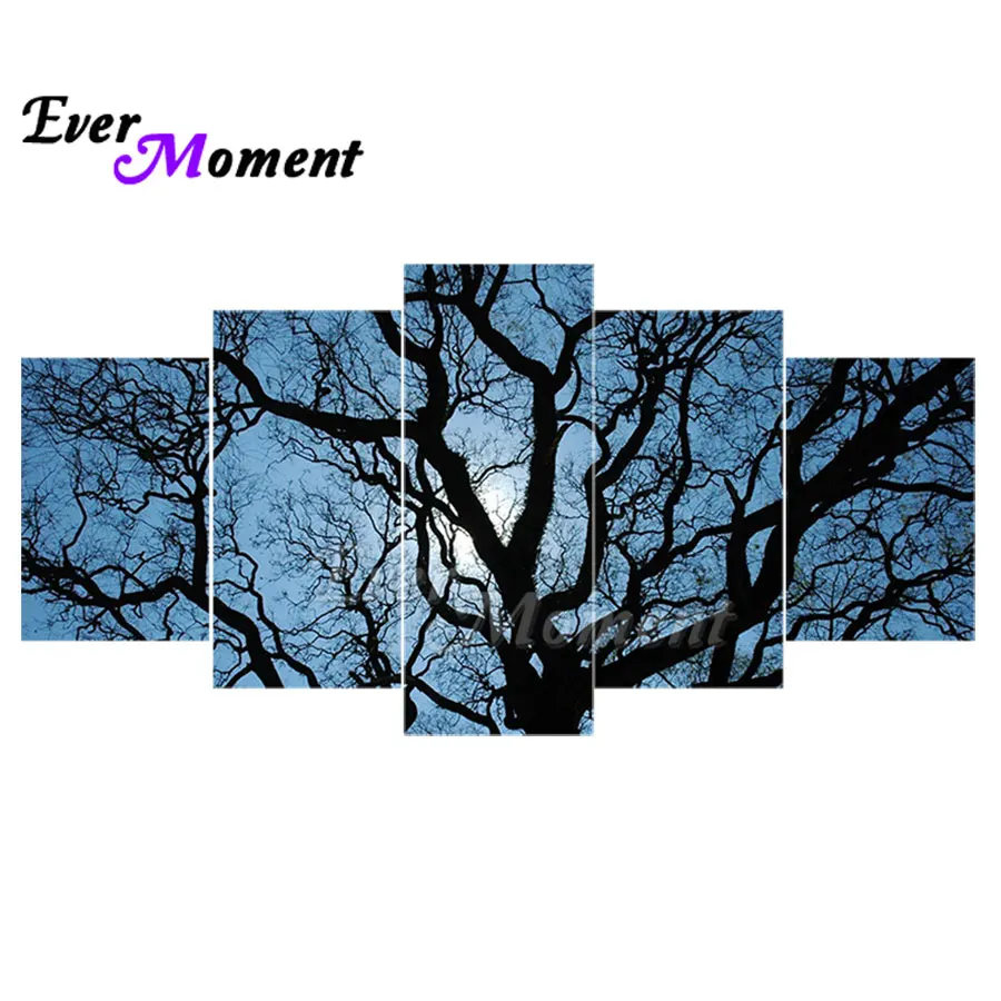 

Алмазная живопись с разными изображениями, дерево, тень, синяя краска из алмазов, стразы, живописная вышивка, мозаика 4M015