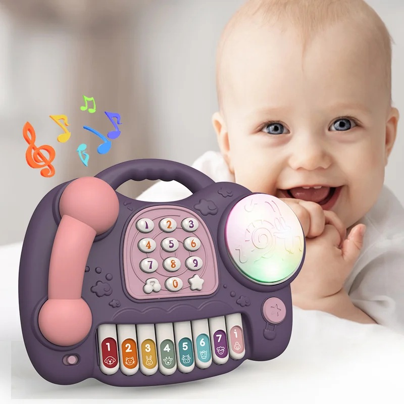 

Baby Toy Children's Music Piano Girl Mobile Phone Music Toy 1 Year Old Children's Educational Mobile Phone Toy Birthday Gift