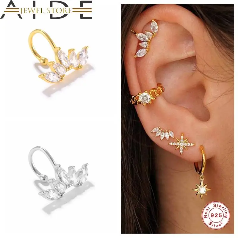 

1 шт., женские серьги-Клипсы из серебра 925 пробы