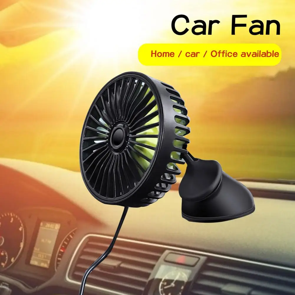 

12V/24V Car Fan 360 Degree Rotatable Dashboard Fan with 3 Speed