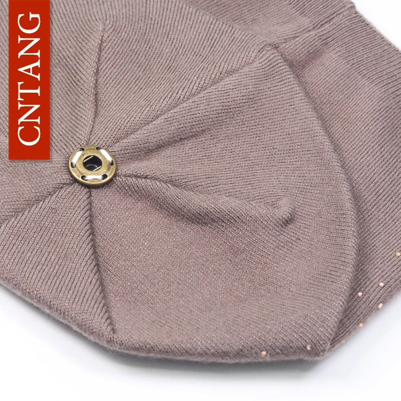 Множественные стили для женщин шляпа модная помпон из натурального меха енота