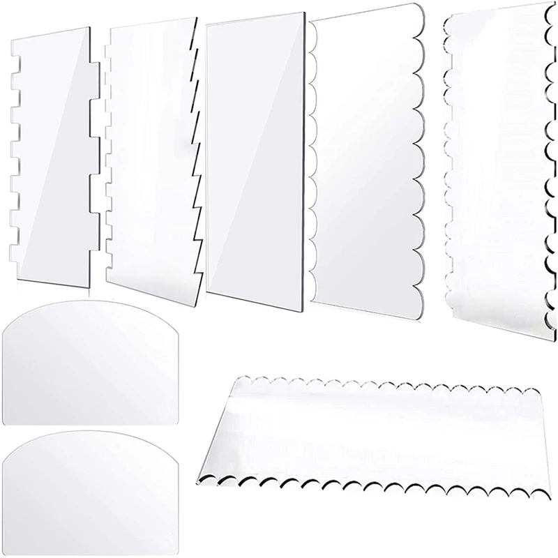 

8 шт. скребок для крема, скребок для выравнивания зубов, скребок для выпечки тортов, слайсер для тортов, кондитерские инструменты, украшение ...