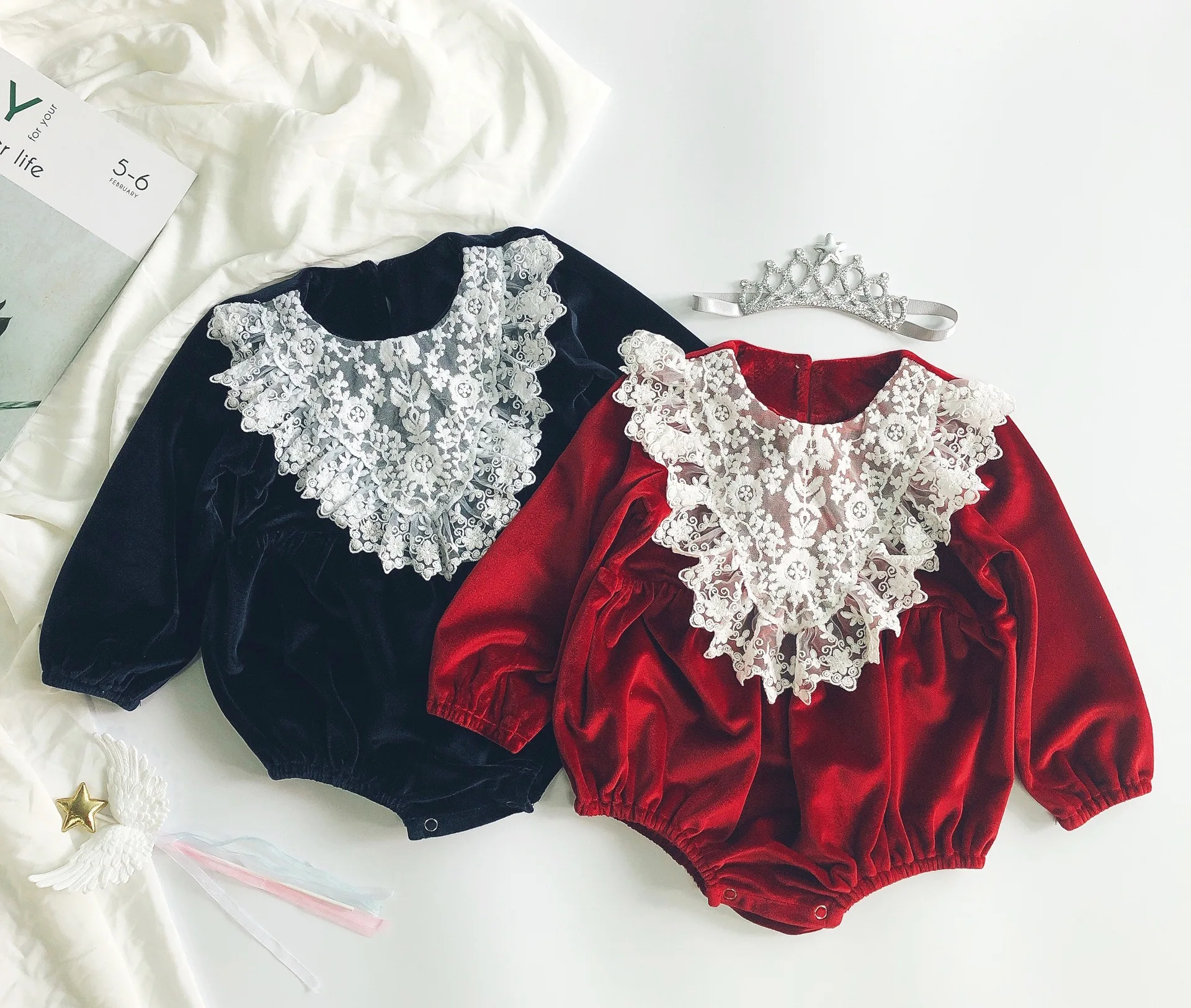 

Детский комбинезон, милый кружевной вельветовый однотонный хлопковый комбинезон принцессы с длинным рукавом для маленьких девочек