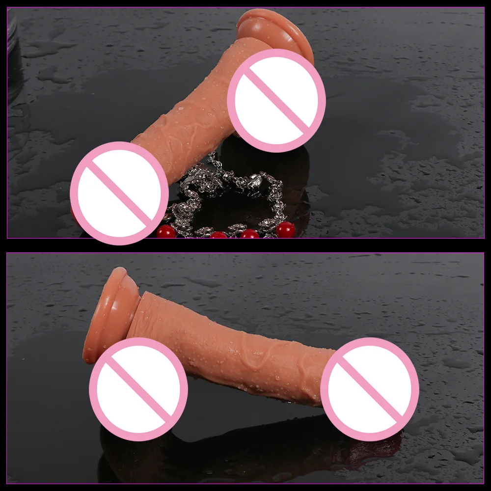 Реалистичный огромный фаллоимитатор с двойной головкой искусственный пенис