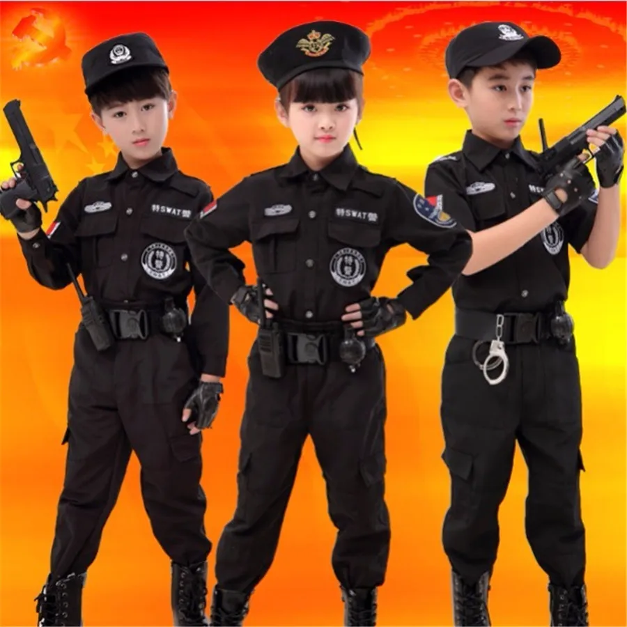 2020 детская одежда для Хэллоуина костюмы полицейских Детские вечерние