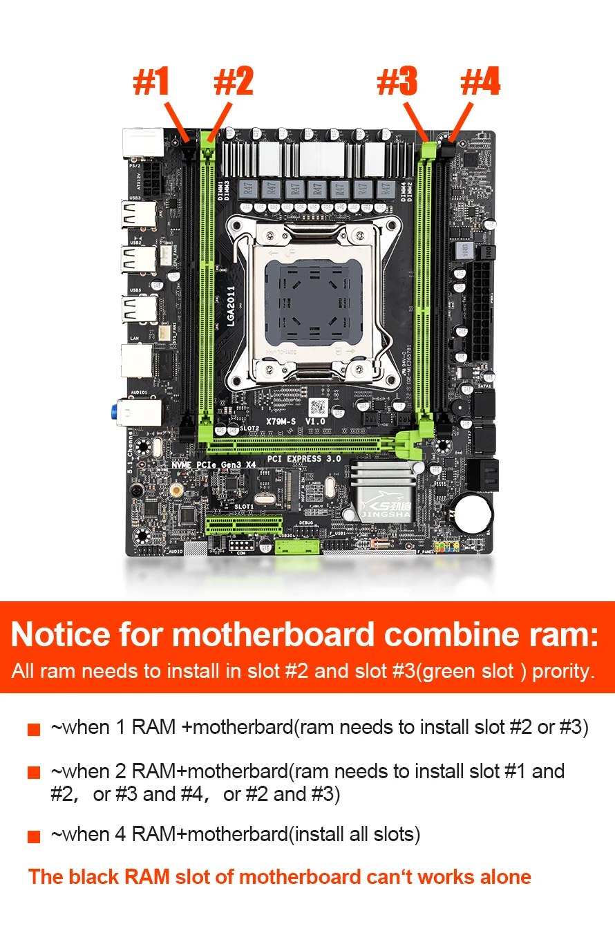 Материнская плата qiyida X79 Intel Xeon E5 M-S V2 + процессор 2 0 Оперативная память 4*4 Гб DDR3 2640