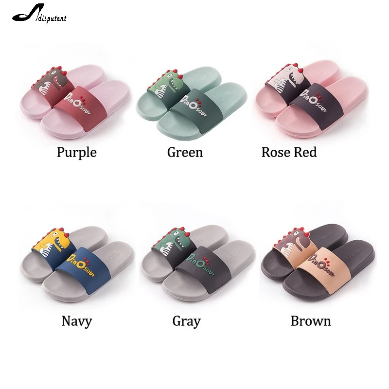 

Adisputent Summer Slides Women House Slippers Cute Cartoon Thick Bottom Floor Flat Home Shoes Bathroom Sandals Couple Shoes