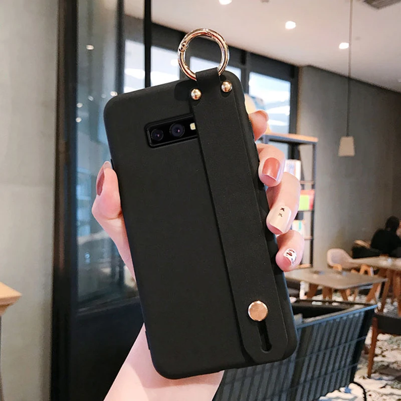 Силиконовый чехол с ремешком на руку для SAMSUNG J3 J5 J4 J6 plue S6 S7 edge S8 S9 S10 liteNOTE8 NOTE9