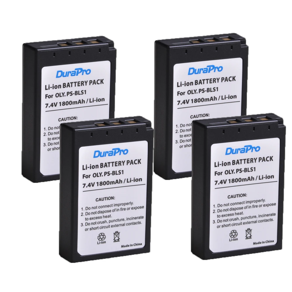 DuraPro 4x1800mAH PS-BLS1 PSBLS1 Аккумулятор для фотоаппарата Olympus | Электроника