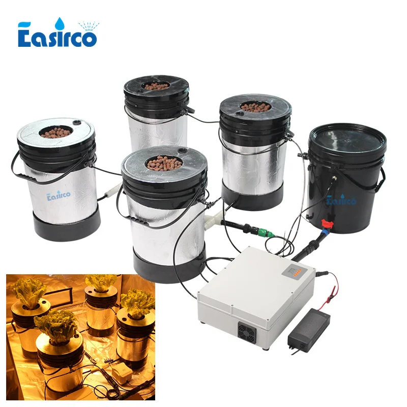 Aeroponics system 5x5 галлонный Круглый Ковш. Подвижное ведро клона