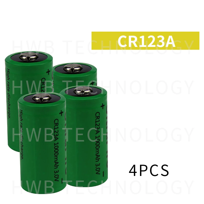 4 шт. 16340 1000 мАч 3v cr123a 16340 аккумуляторная батарея 3,0 v rcr123a 16340 литиевых батарей