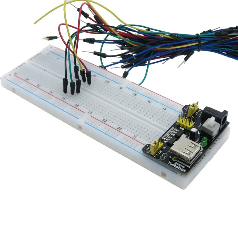 MB102 Kit Макетная плата для Arduino UNO макетная плата 830 Puntos прототип 400 Solderless 3,3/5 V Блок питания Соединительный кабель комплект проводов - Цвет: MB102 Kit