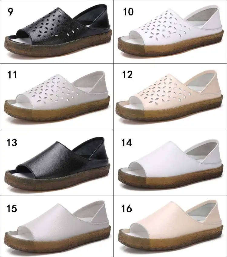 Сандалии женские на плоской подошве босоножки из коровьей спилковой кожи