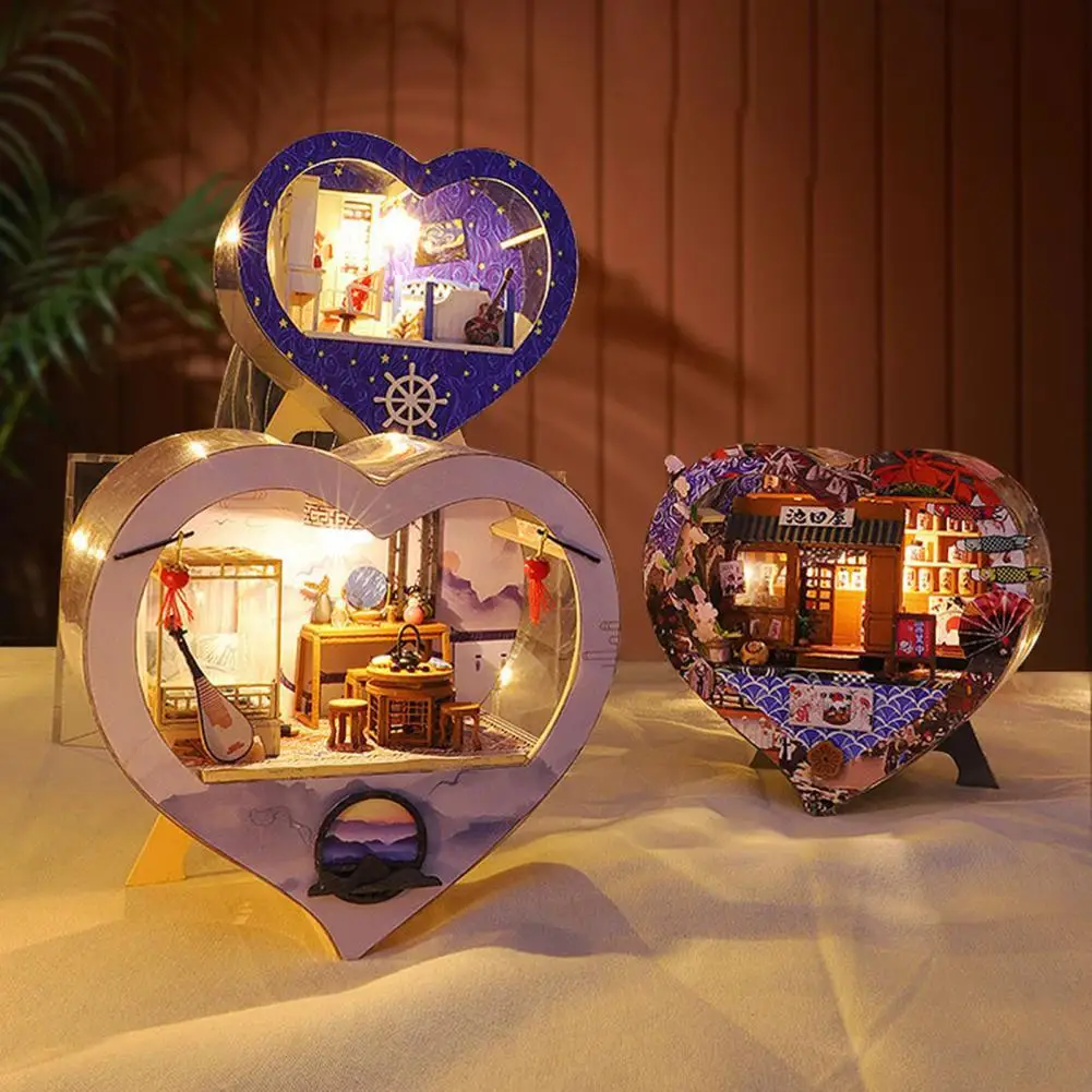 

Игрушки для детей, кукольный дом С Пылезащитным покрытием, мебель «сделай сам», миниатюрные 3D миниатюры, кукольный дом, подарки на день рожд...