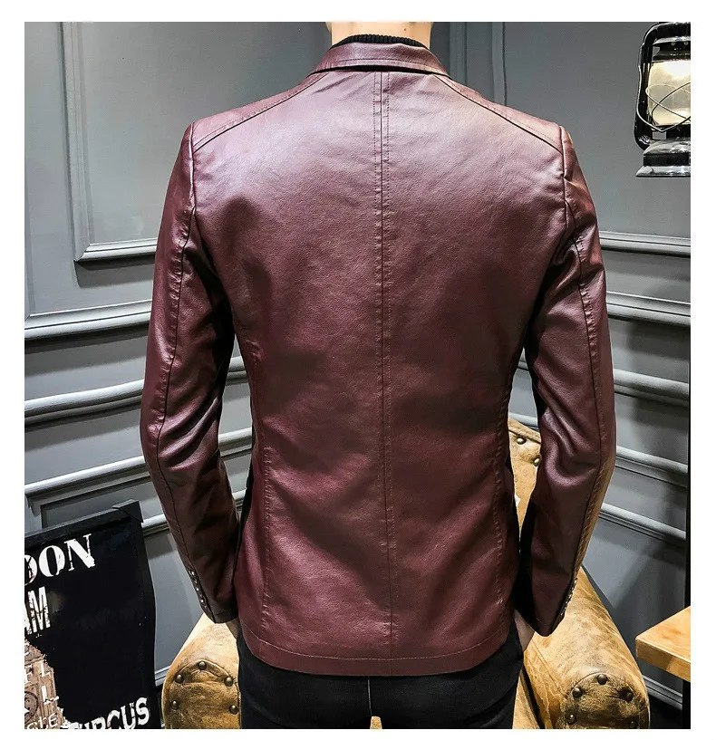 Мужская мотоциклетная куртка из искусственной кожи размеры до 4xl|Куртки