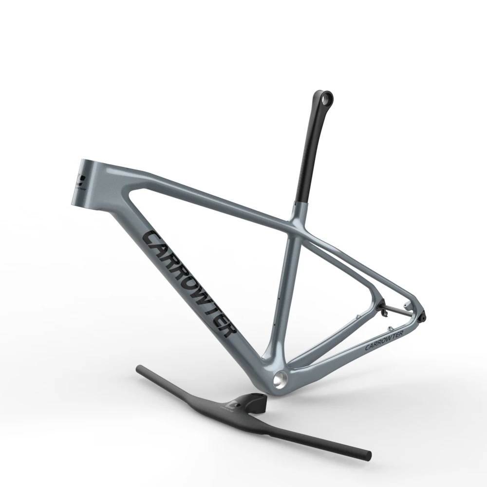 

Iron Gray 29ER CARROWTER MTB Carbon Frame Seatpost Integrated Handlebar Rear Thru Axle Headset Clamp Ship DPD UPS
