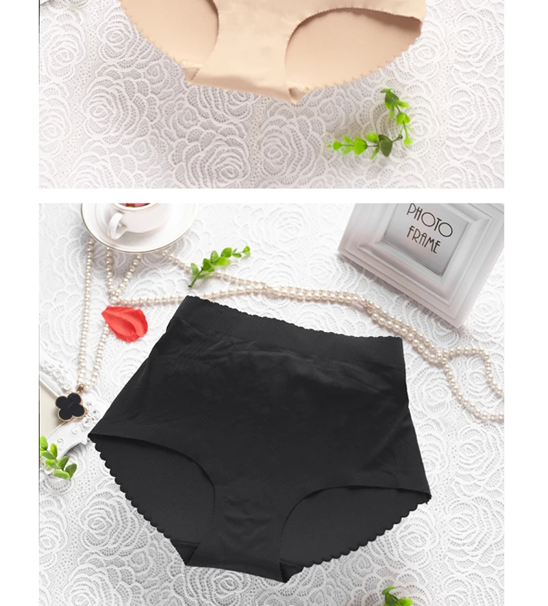 Sexy Women Mid-rise Sponge pad Enhancers Fake Ass Panty Hip Butt Lifter Underwear Bottom Push Up Panties Beathable Panty Shorts