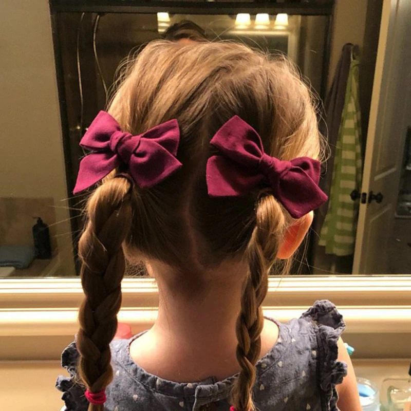 

2 шт./компл., модные хлопковые заколки для волос с цветочным принтом, милые банты для волос для девочек, детские заколки ручной работы, модные ...