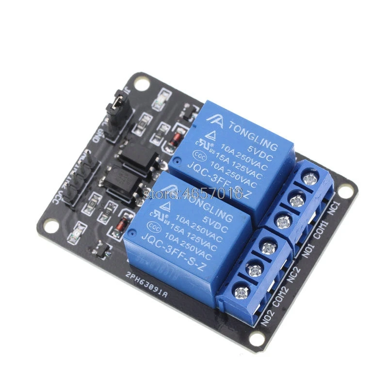 

Двухканальный релейный модуль 12 В с оптроном для PIC AVR DSP ARM Ar duino TOP