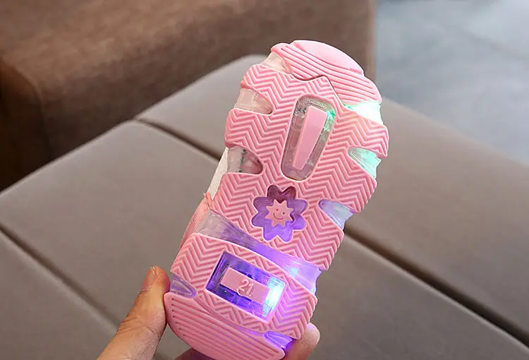

Kids Sneakers Children Baby Girls Boys Letter Mesh Led Luminous Socks Sport Run Sneakers Shoes Sapato Infantil Light Up Shoes