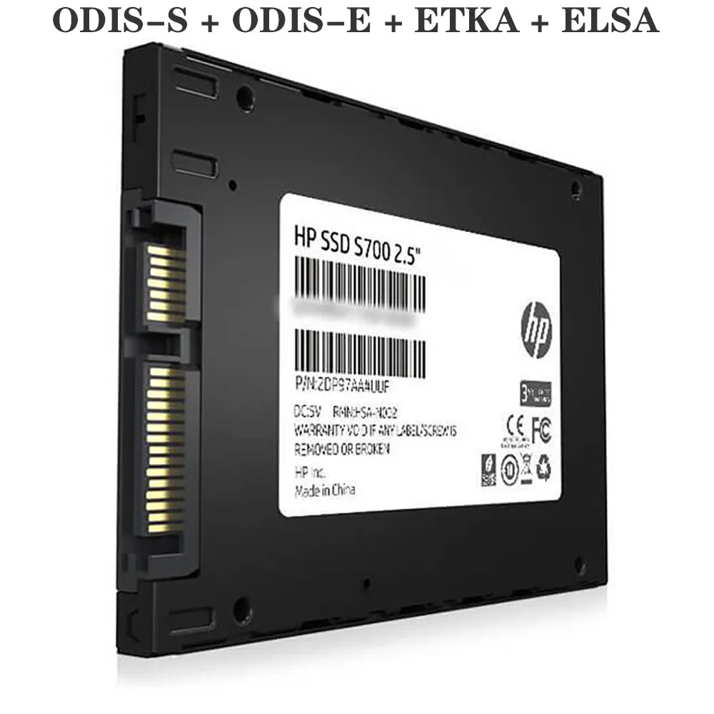 SSD программного обеспечения 480GB (SATA) предустановленных Win7 / Win10 + VAG ODIS S E ETKA Эльзы ois