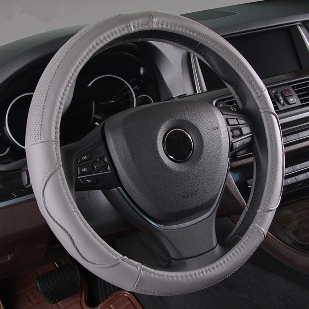 Чехол на руль автомобиля из натуральной кожи 38 см|Чехлы руль| |